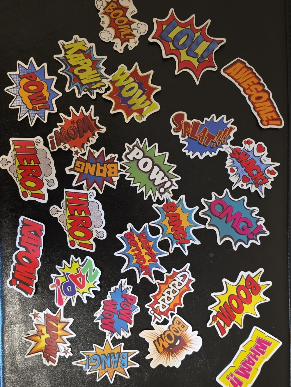 Set Of 25 Comic Style Superhero Stickers